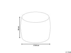 Clearance Beliani Pouf TUKKI Finta pelliccia Grigio