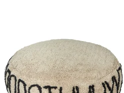 Beliani Pouf TWINSPUR Cotone Beige Beige Nero