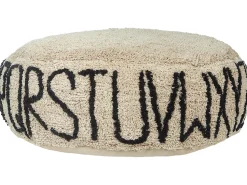 Beliani Pouf TWINSPUR Cotone Beige Beige Nero