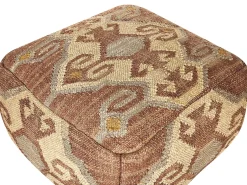 Beliani Pouf URPAD Iuta Multicolore Beige Rosso Multicolore