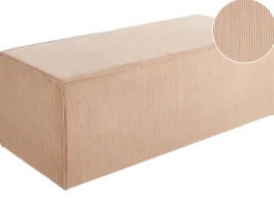 Outlet Beliani Pouf VINITA Velluto a coste Beige