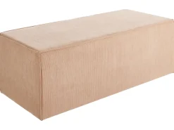 Outlet Beliani Pouf VINITA Velluto a coste Beige