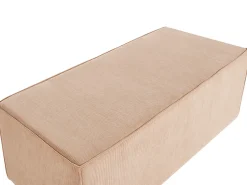 Outlet Beliani Pouf VINITA Velluto a coste Beige