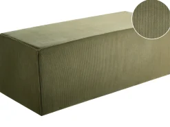 Hot Beliani Pouf VINITA Velluto a coste scuro Verde
