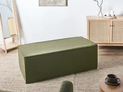 Hot Beliani Pouf VINITA Velluto a coste scuro Verde