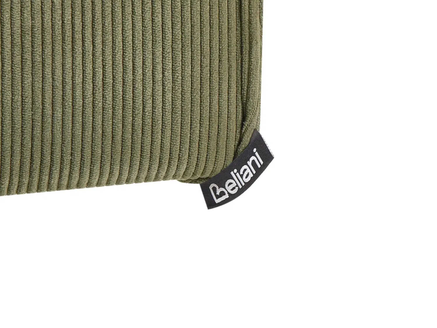 Hot Beliani Pouf VINITA Velluto a coste scuro Verde