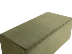 Hot Beliani Pouf VINITA Velluto a coste scuro Verde