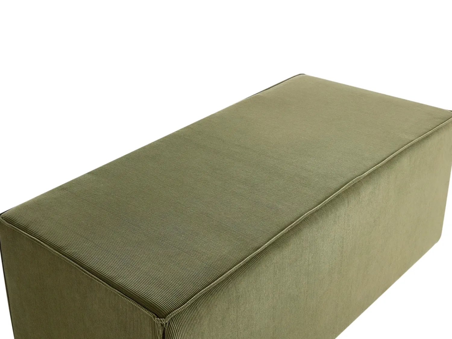 Hot Beliani Pouf VINITA Velluto a coste scuro Verde