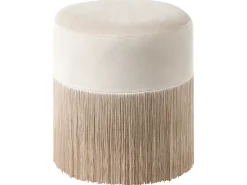 Best Beliani Pouf VIRGINIA Velluto Tortora Beige