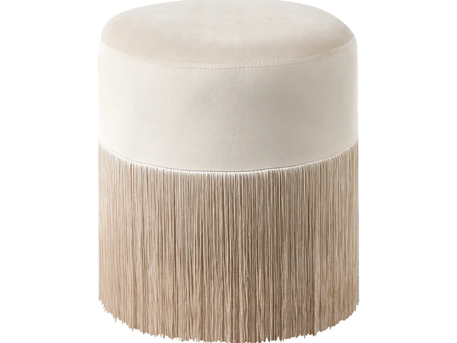 Best Beliani Pouf VIRGINIA Velluto Tortora Beige