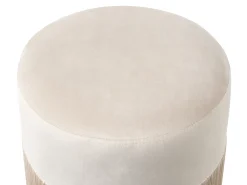 Best Beliani Pouf VIRGINIA Velluto Tortora Beige