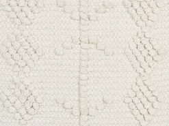 New Beliani Pouf WARANGAL Cotone Bianco