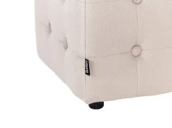Hot Beliani Pouf WISCONSIN Velluto chiaro Beige