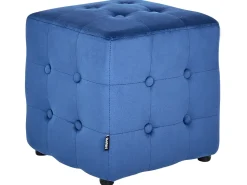 Online Beliani Pouf WISCONSIN Velluto Blu