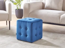 Online Beliani Pouf WISCONSIN Velluto Blu