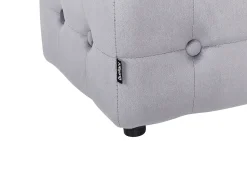 Clearance Beliani Pouf WISCONSIN Velluto Grigio