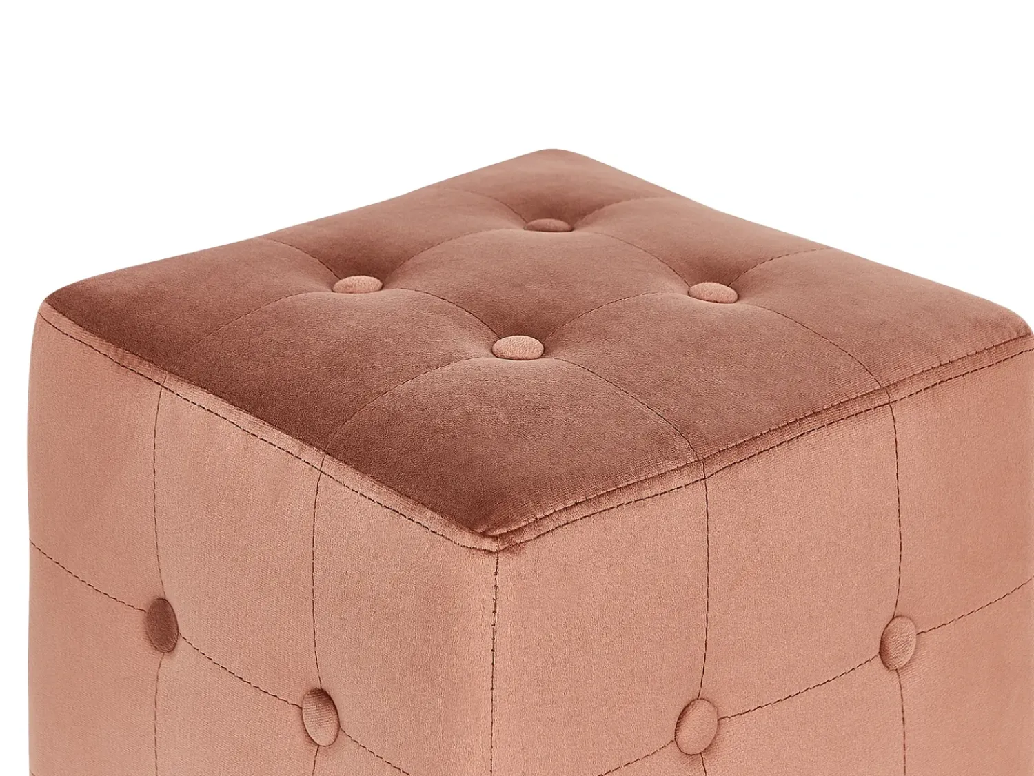 Outlet Beliani Pouf WISCONSIN Velluto pesca Rosa