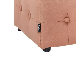 Outlet Beliani Pouf WISCONSIN Velluto pesca Rosa