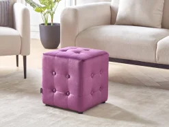 Online Beliani Pouf WISCONSIN Velluto Viola