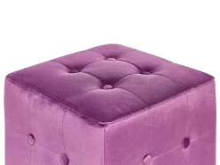 Online Beliani Pouf WISCONSIN Velluto Viola