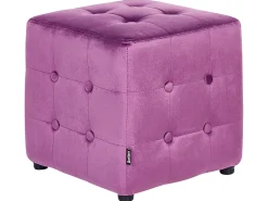 Online Beliani Pouf WISCONSIN Velluto Viola