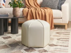 Online Beliani Pouf WISHEK Velluto chiaro Beige