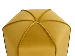 Discount Beliani Pouf WISHEK Velluto Giallo