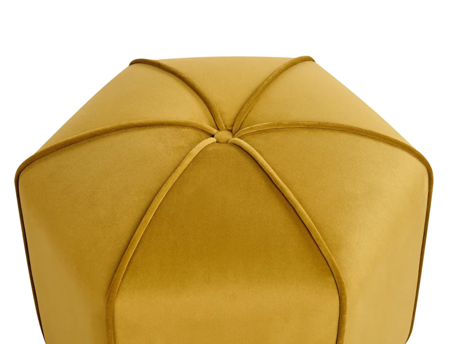 Discount Beliani Pouf WISHEK Velluto Giallo