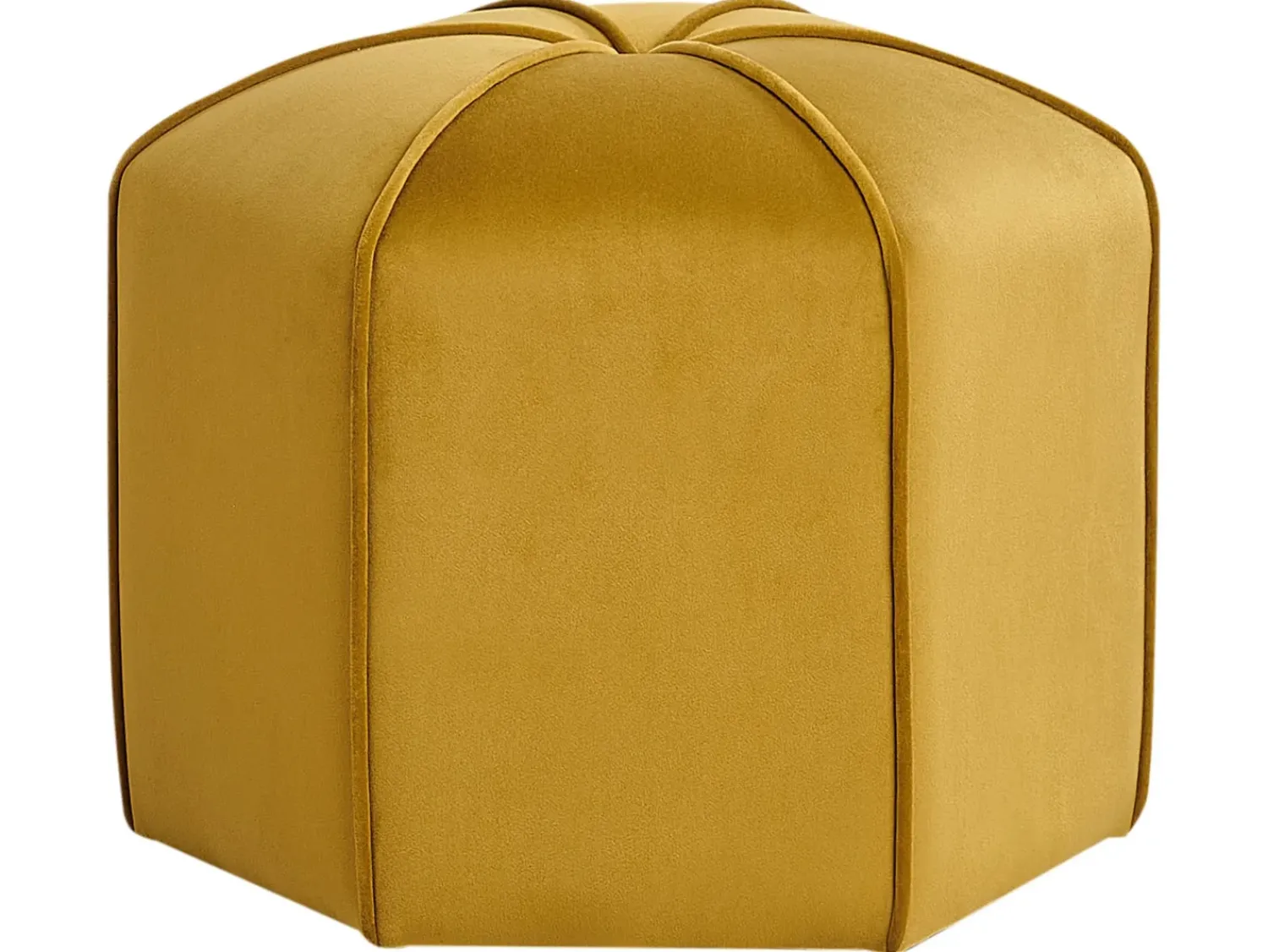 Discount Beliani Pouf WISHEK Velluto Giallo