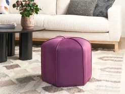 Beliani Pouf WISHEK Velluto Viola