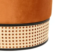 Clearance Beliani Pouf YANKTON Velluto Arancione