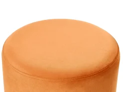 Clearance Beliani Pouf YANKTON Velluto Arancione
