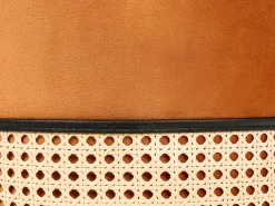 Clearance Beliani Pouf YANKTON Velluto Arancione