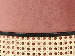Discount Beliani Pouf YANKTON Velluto Rosa