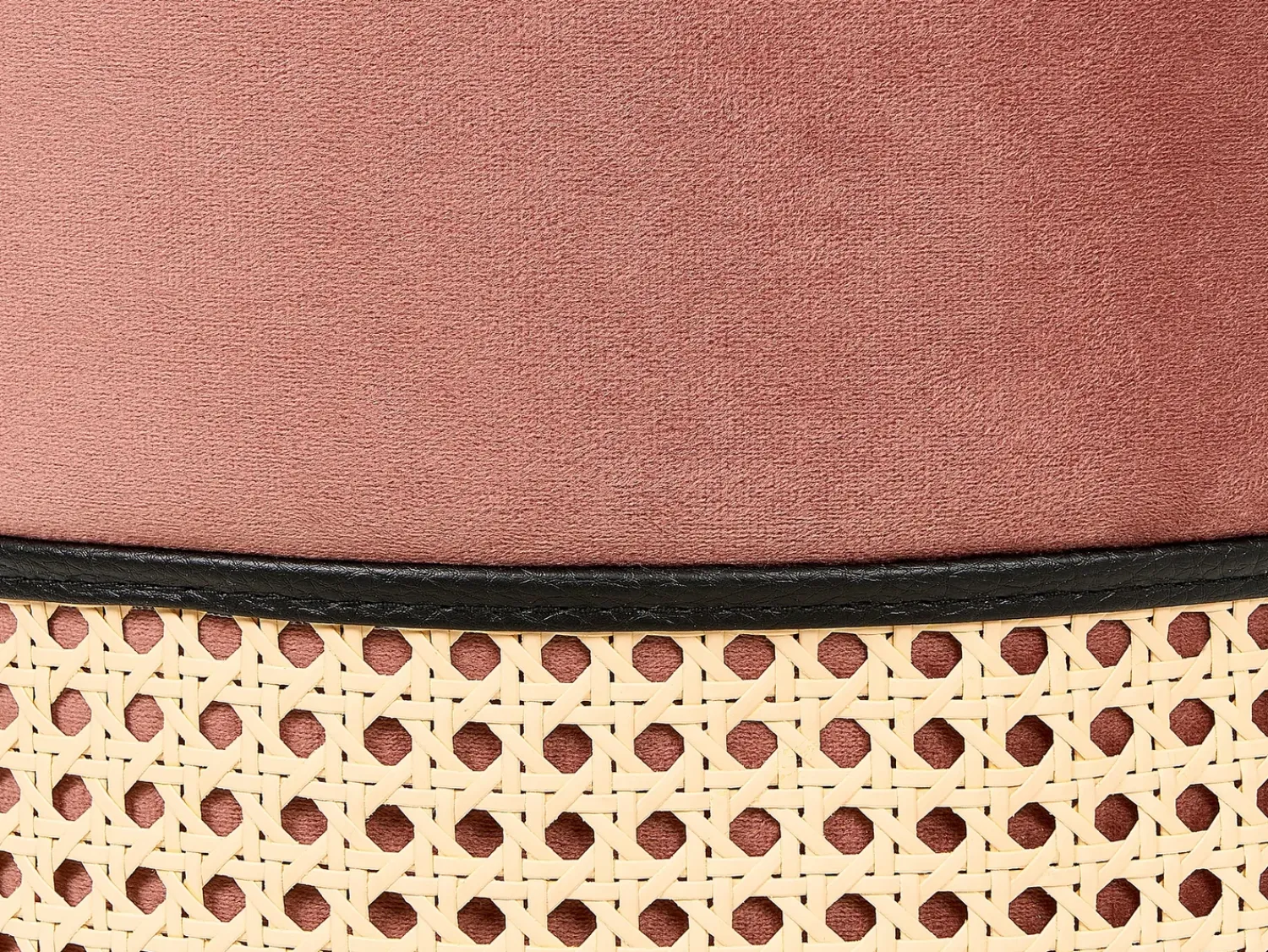Discount Beliani Pouf YANKTON Velluto Rosa