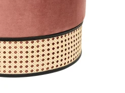 Discount Beliani Pouf YANKTON Velluto Rosa