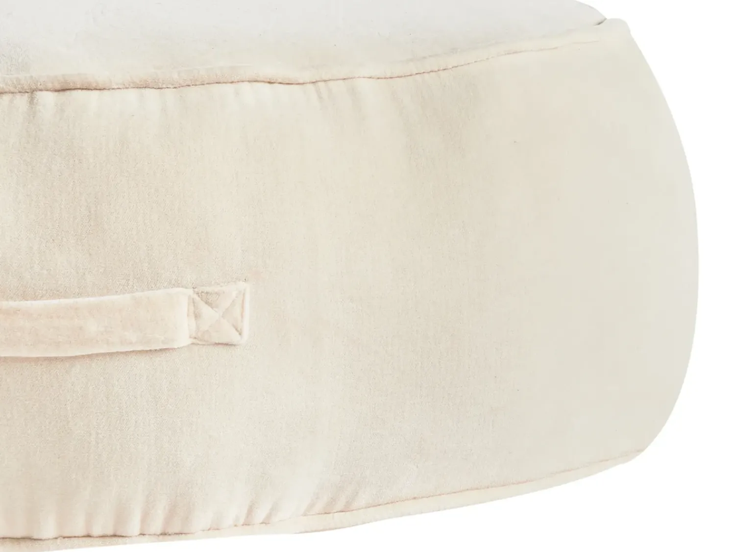 Best Beliani Pouf YULLE Velluto chiaro Beige