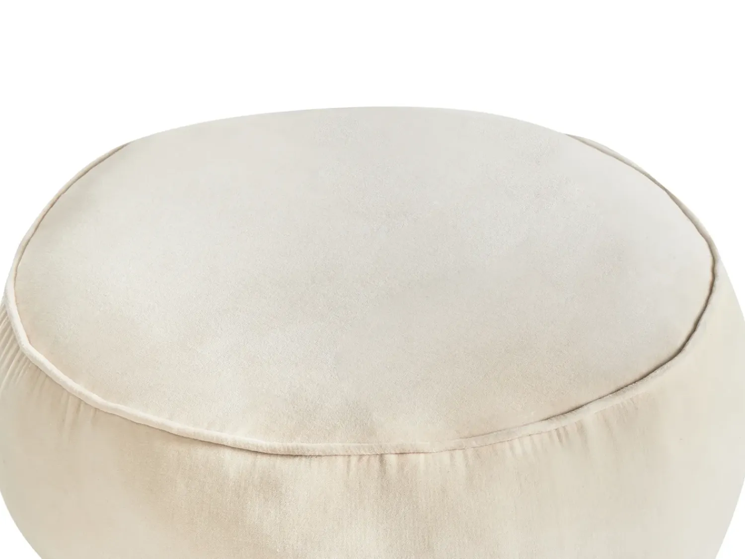 Best Beliani Pouf YULLE Velluto chiaro Beige