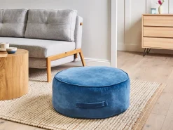 Sale Beliani Pouf YULLE Velluto Blu
