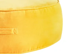 Hot Beliani Pouf YULLE Velluto Giallo