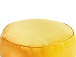 Hot Beliani Pouf YULLE Velluto Giallo