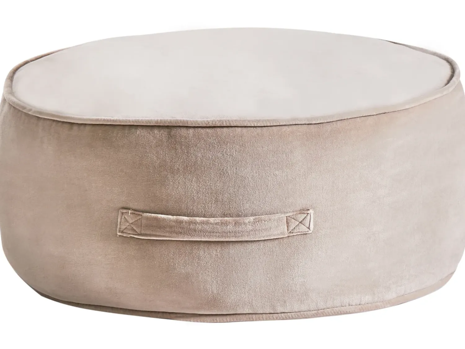 Sale Beliani Pouf YULLE Velluto chiaro Marrone