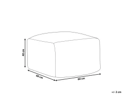 Beliani Pouf ZEUGMA Lana Beige Beige Giallo Grigio