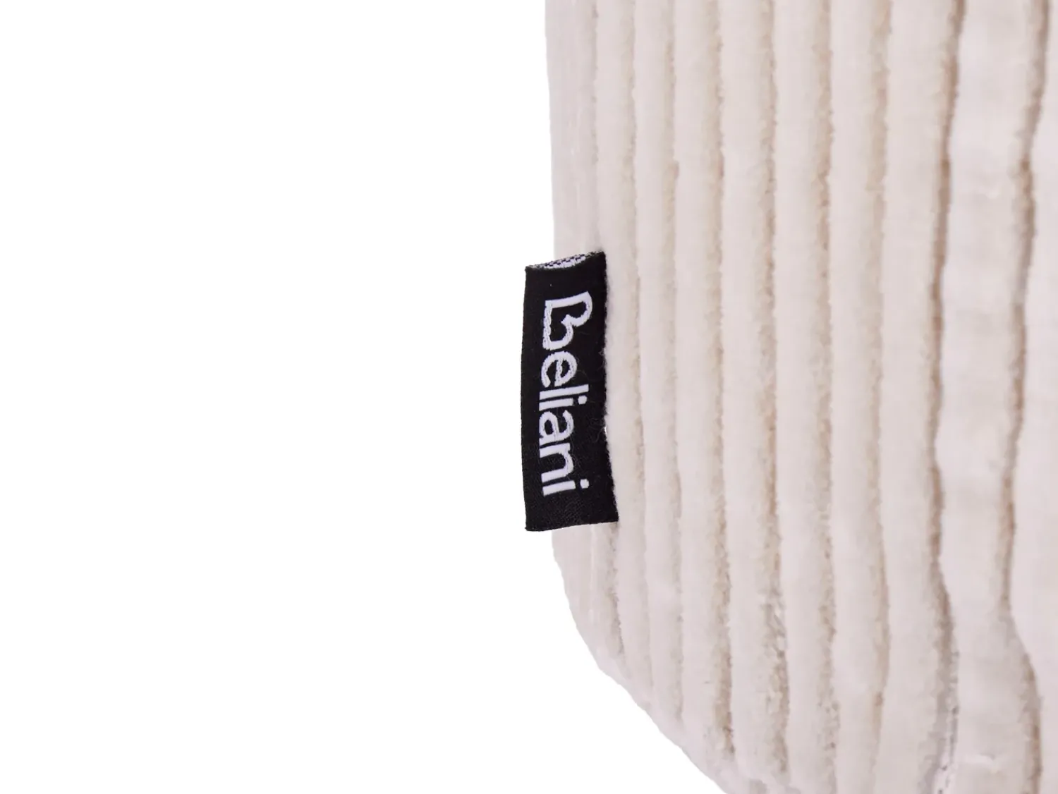 Beliani Pouf ZIKRIA Velluto chiaro Beige
