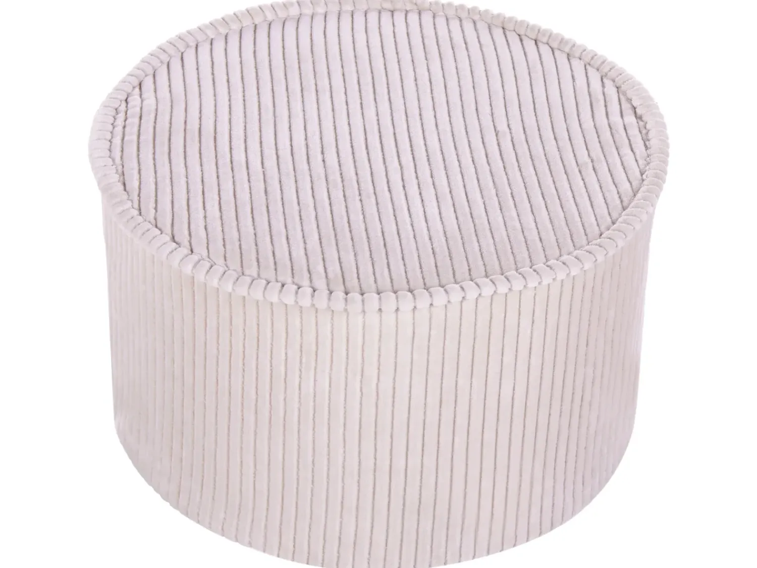 Beliani Pouf ZIKRIA Velluto chiaro Beige