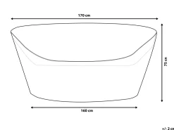 Discount Beliani Protezione impermeabile CHUVA 170 cm 160 cm 75 cm Grigio