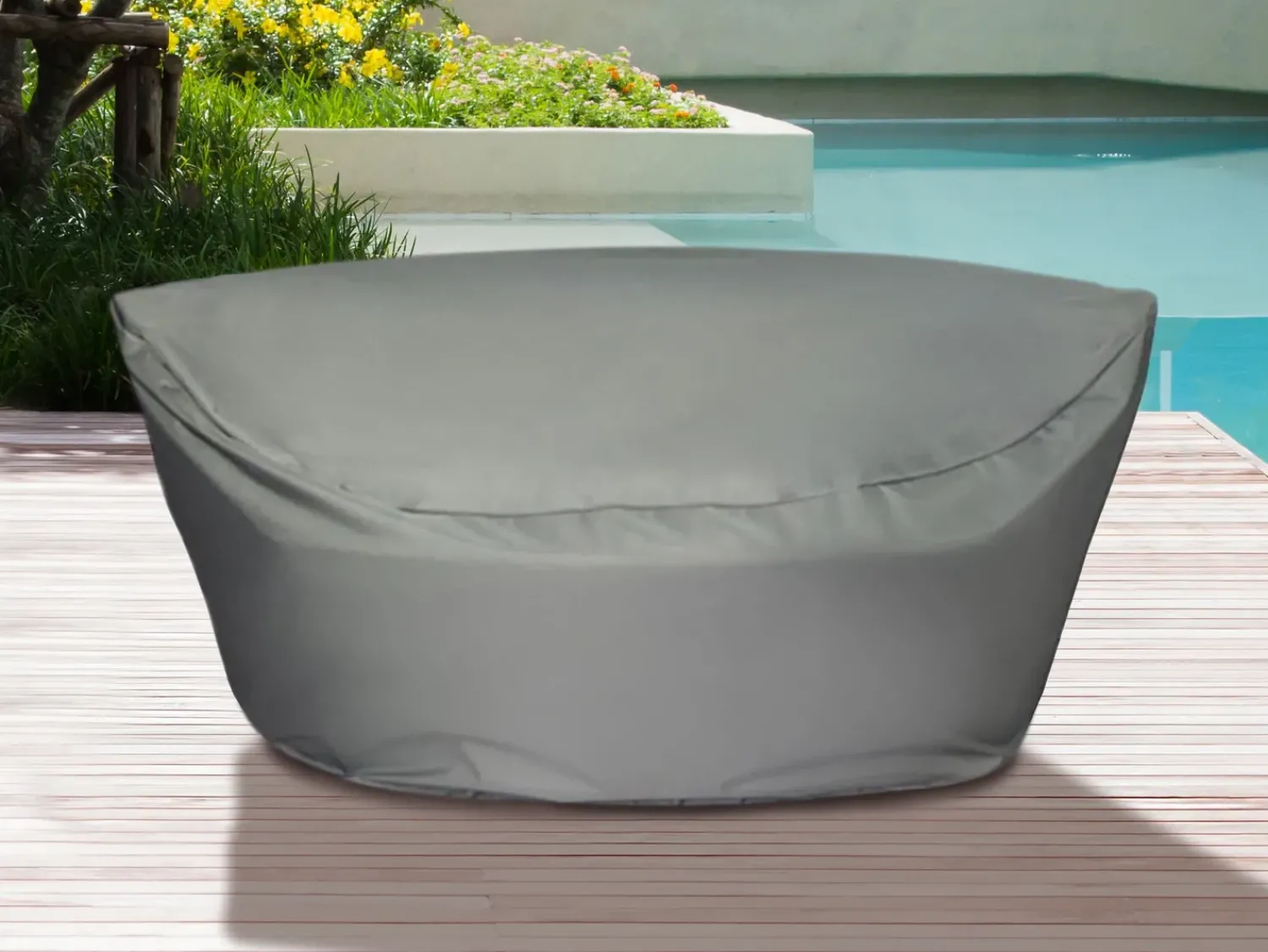 Discount Beliani Protezione impermeabile CHUVA 170 cm 160 cm 75 cm Grigio