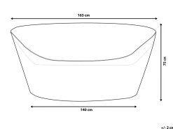 Best Beliani Protezione impermeabile CHUVA 165 cm 140 cm 75 cm Grigio