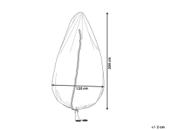 Best Beliani Protezione impermeabile CHUVA 200 cm 120 cm 120 cm Grigio