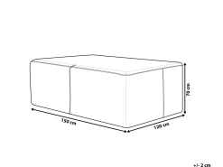 Best Beliani Protezione impermeabile CHUVA 150 cm 120 cm 70 cm Grigio